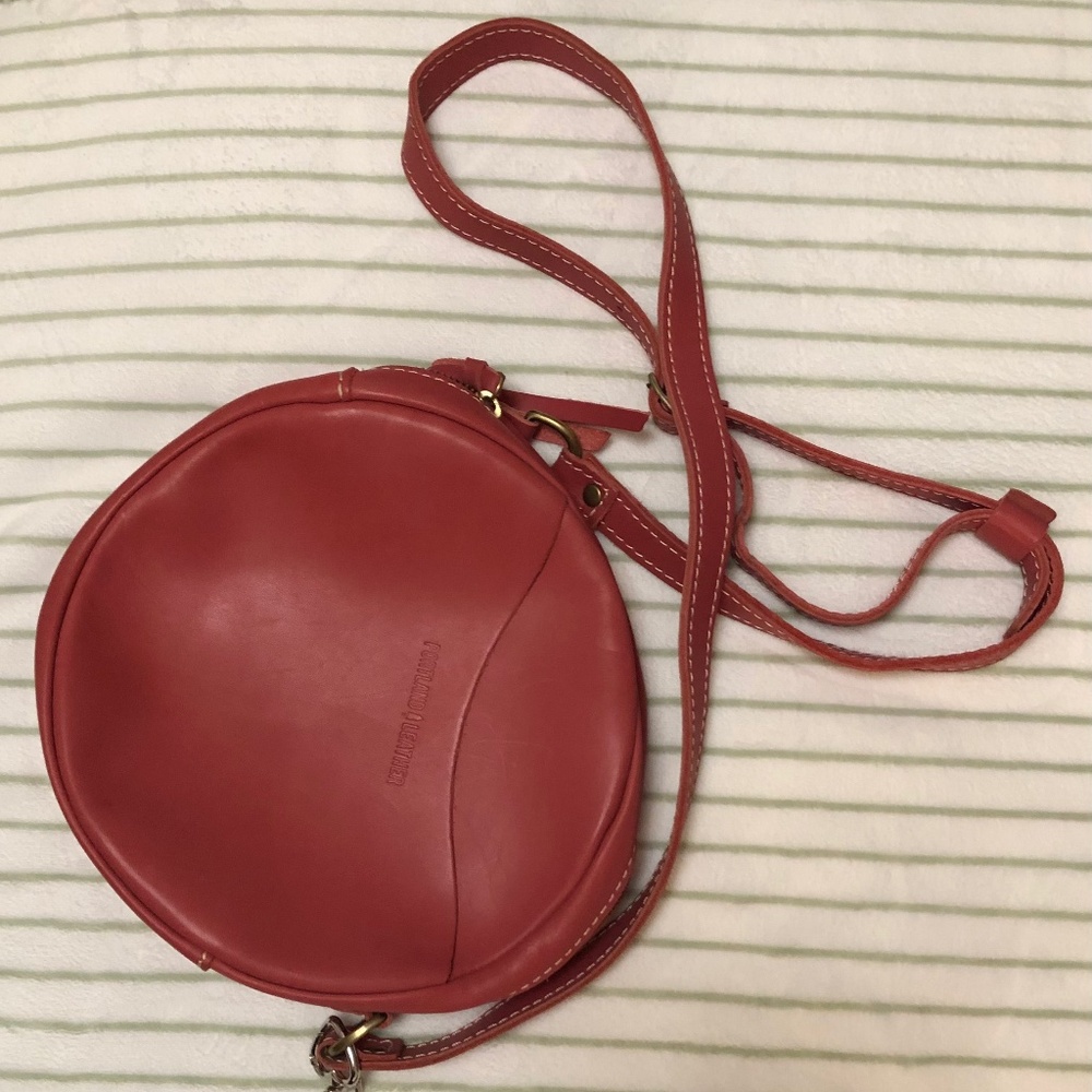 Portland Leather Pink Large Circle Bag